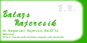 balazs majercsik business card